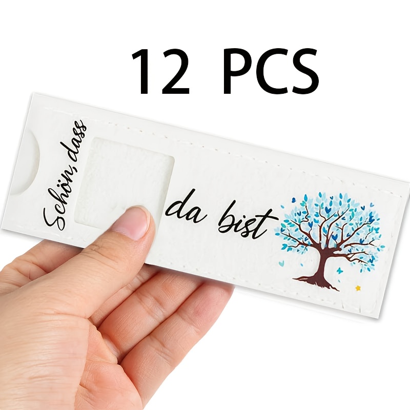 " Gift Wrapping Set, 6/12pcs Chocolate Felt Bags With Tree Of | Suitable For Weddings, Birthdays, Graduations, Communions, Confirmations | Guest Favors (chocolate Not Included)