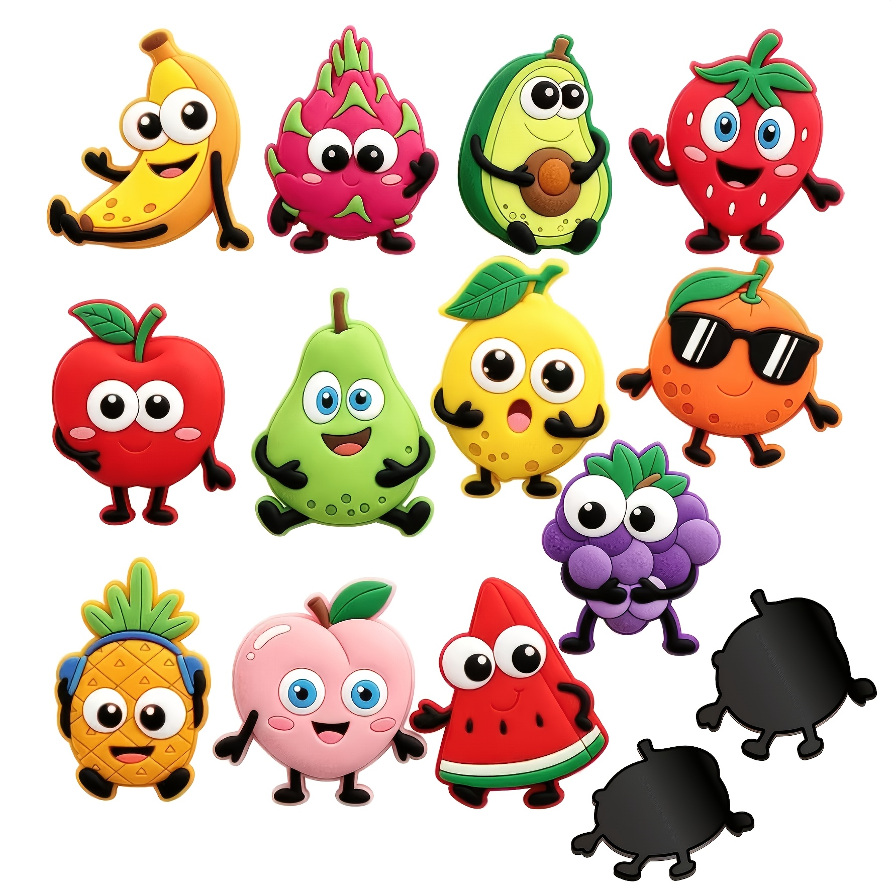 TEMU 2d Flat 12pcs Fruit Series Dishwasher Decorative Magnets, Refrigerator Magnetic Stickers, Durable And And Clean, Trace-free Removable, Suitable