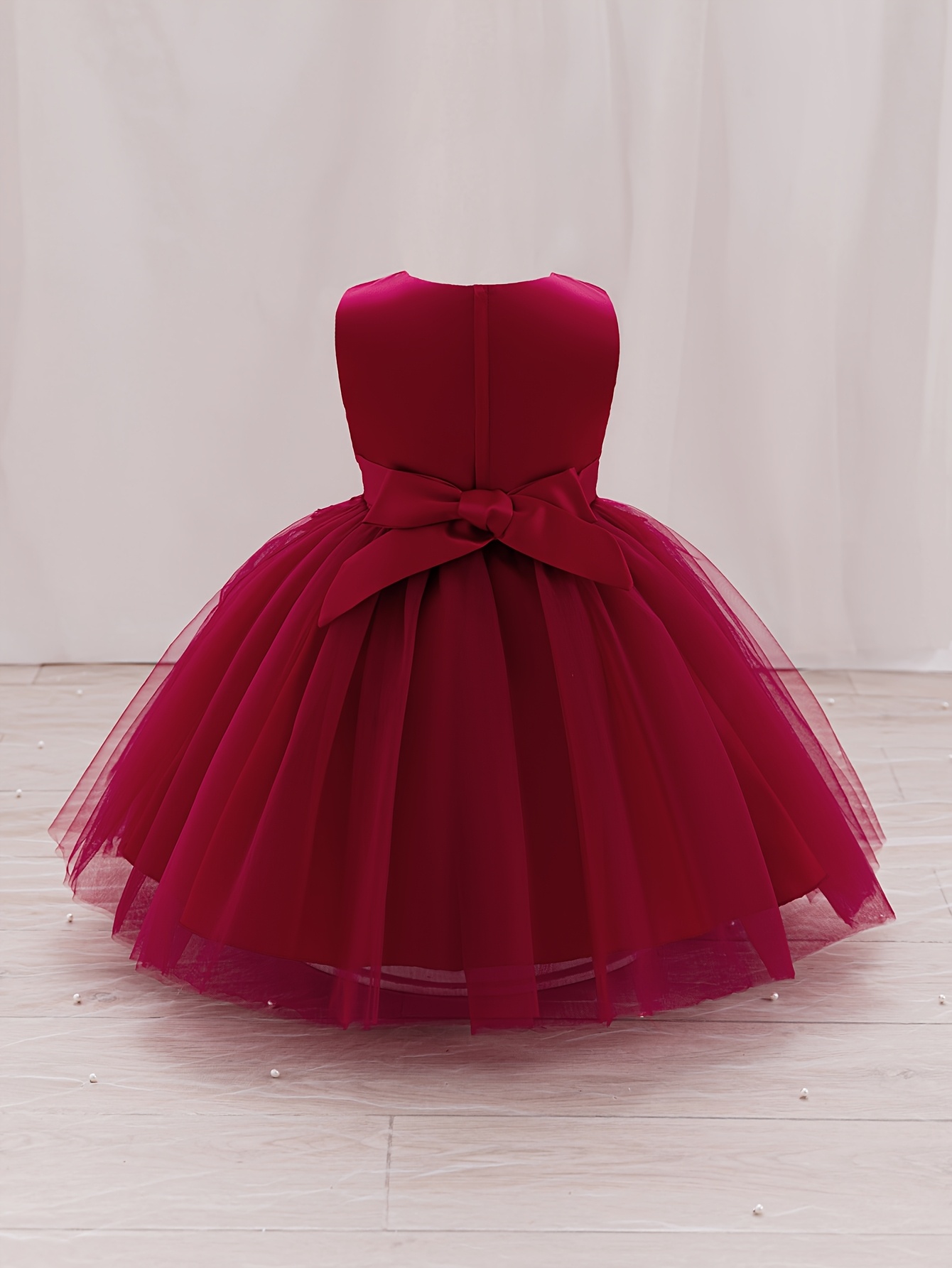 dress three dimensional flower tulle princess dress puffy