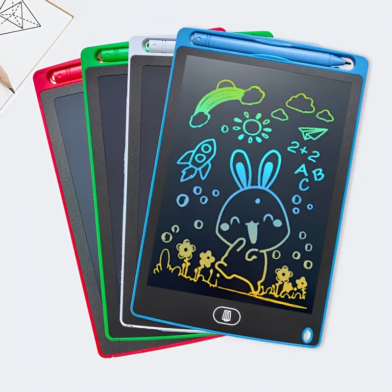 Lcd Tablette d'écriture pour les enfants, 8,5 pouces écran coloré Enfants  planche à dessin Doodle Pads Jouets pour enfants Cadeau d'anniversaire pour  3 4 5 6 7 Filles Garçons Jouet d'apprentissage