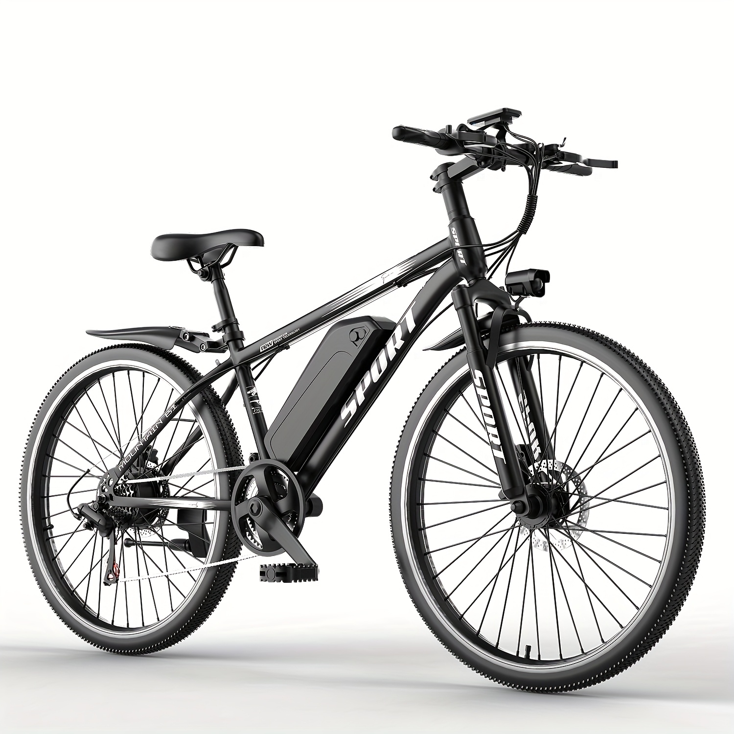 TEMU G26 Electric Bike For Adults, 600w Motor Ebike, Max 35-45miles 20mph, 26" Electric Mountain Bike, 480wh Removable Battery E Bike, 7-speed & Front Suspension, Electric Bicycle For