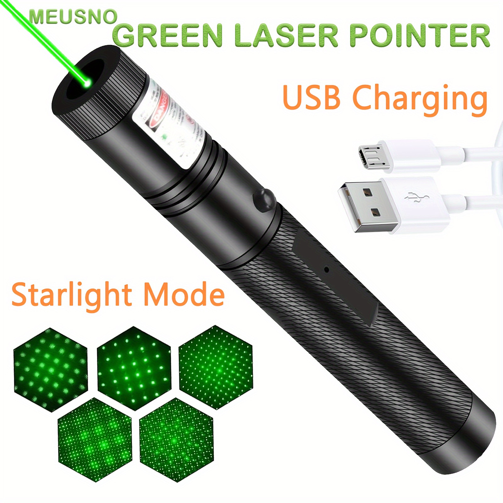 Pointeur laser longue portée, pointeur laser rouge haute puissance, pointeur  laser puissant pointeur laser haute puissance, pointeur laser rechargeable  USB pour Hu extérieur