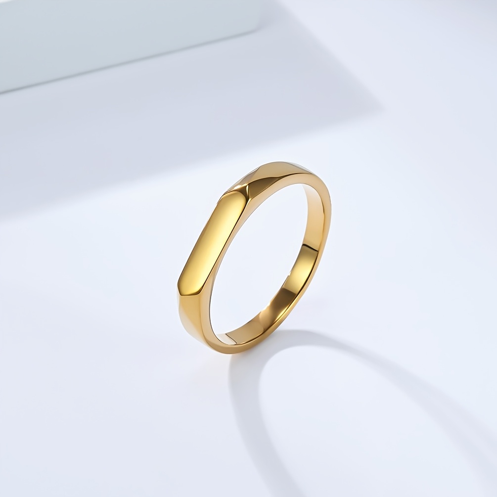 Minimalist Ins Style Ring with Clean Geometric Lines