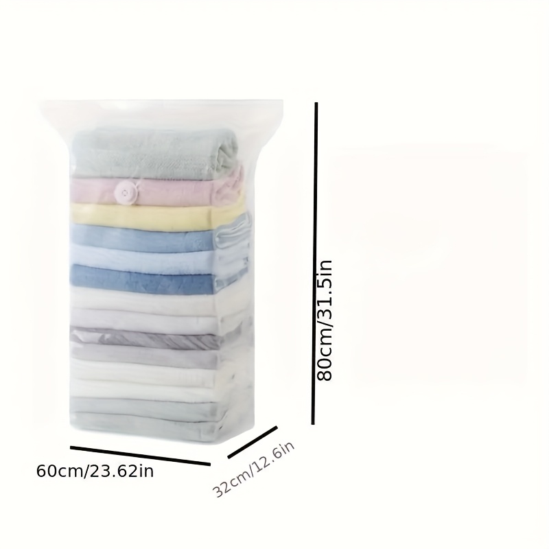 TEMU 1pc Oversized Airtight Vacuum Bags For Storing Clothing, Blankets, And Winter Jackets - Space-efficient Compression Bags That Don't A Pump, In