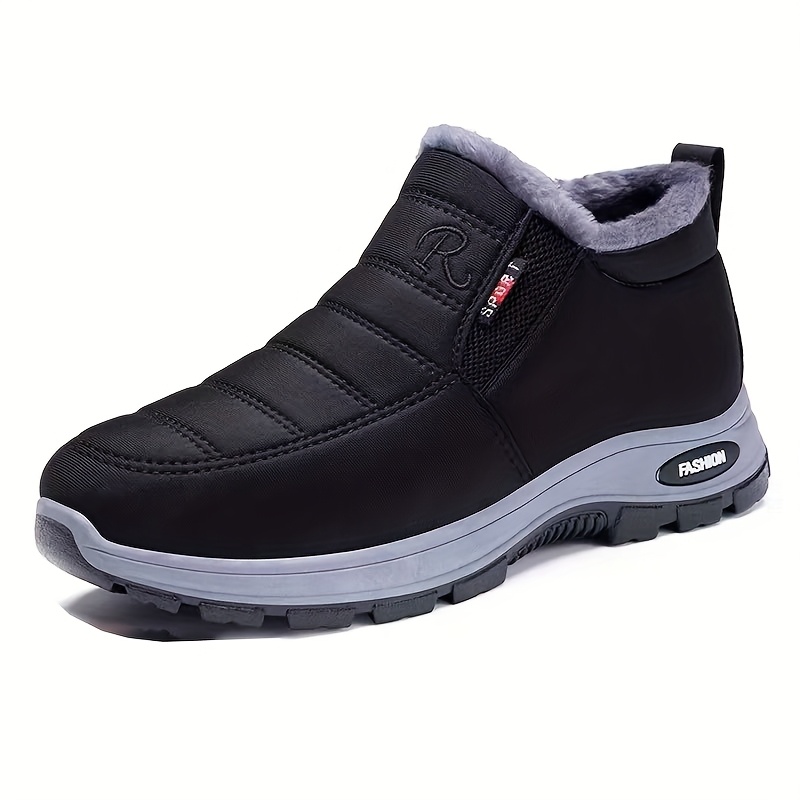 Image of Ultra-warm Winter Boots - Non-slip Thick Sole, Snow Boots With Arctic-grade Insulation, Low Heel, Round Toe, Solid Color For Outdoor Hiking, Cover, Pu Sole, Fabric Lining, Hiking Boot, Women Shoes