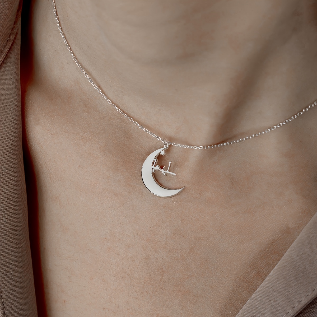 Women's Moon Cat Star-Picking Clavicle Chain Necklace