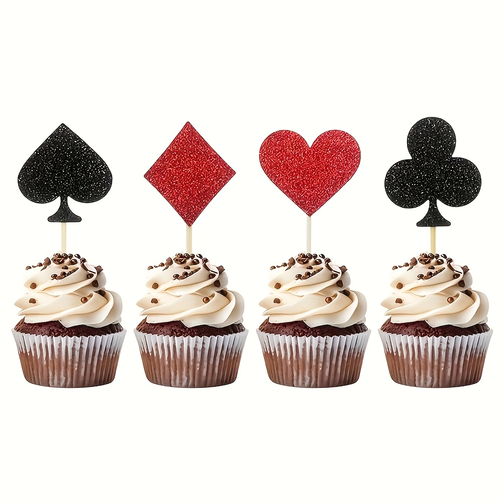 24pcs Cupcake Toppers For Party Wedding Party Birthday Cake Decoration Supplies,halloween,christmas Halloween&christmas