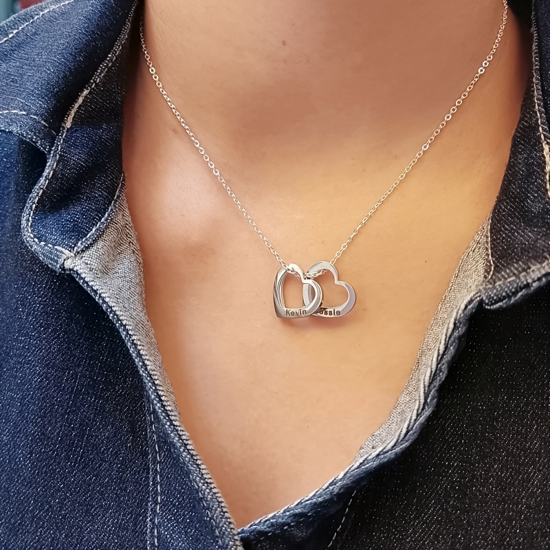 Custom Family Surname Heart Necklace