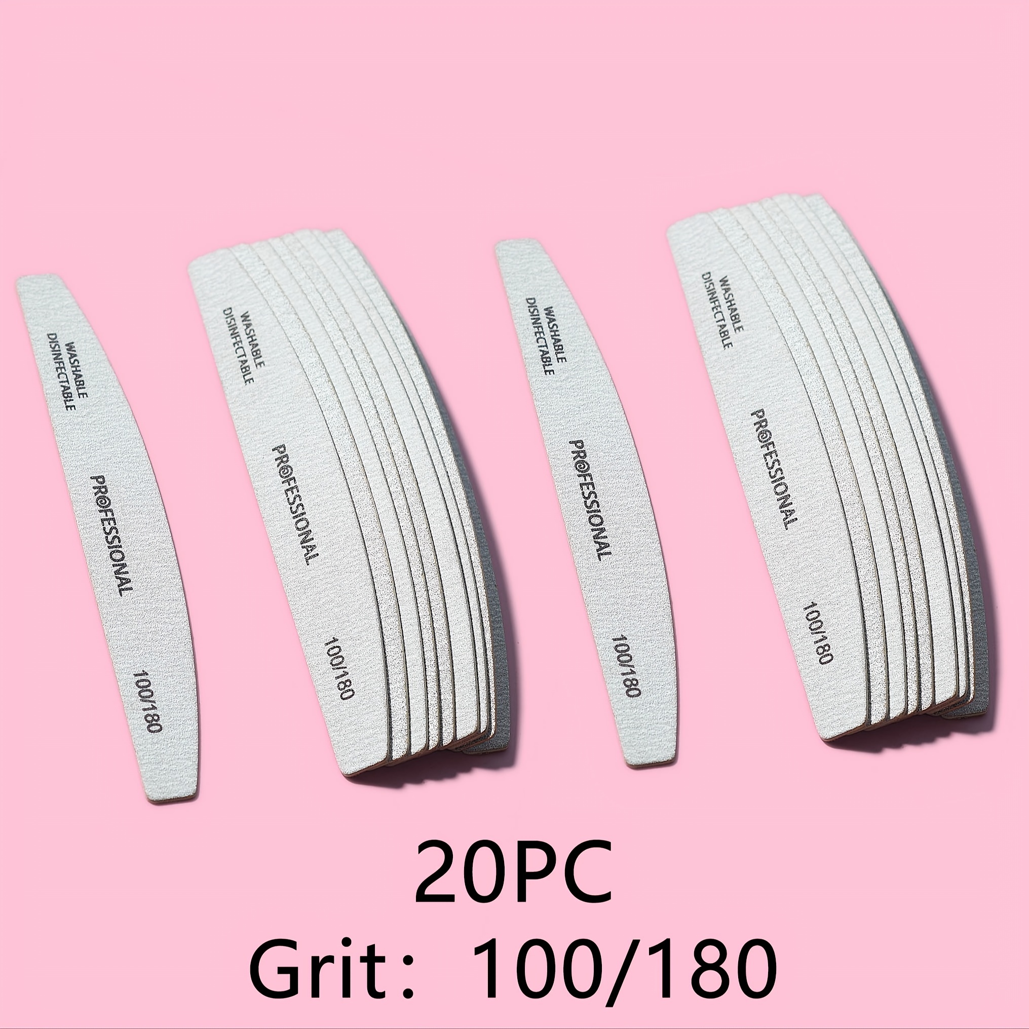 20pcs Half- Shaped Wood Chips For Nail Art Thin File