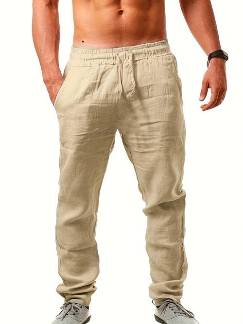 durable build mens casual athletic pants loose fit straight leg comfortable for casual attire leisure clothing
