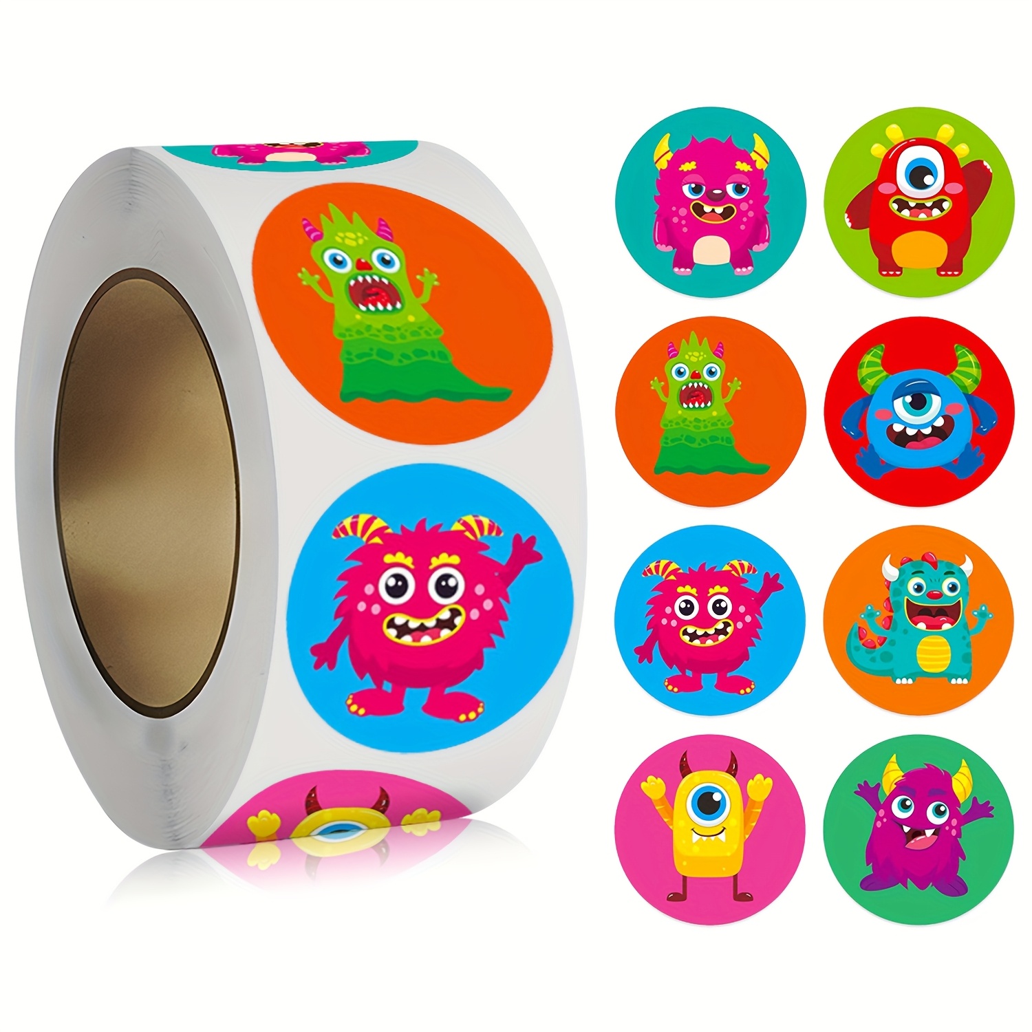 Image of 500pcs/roll Round Stickers Party Gift Decoration Label Stickers Scrapbooking Encouragement Stationery Sticker