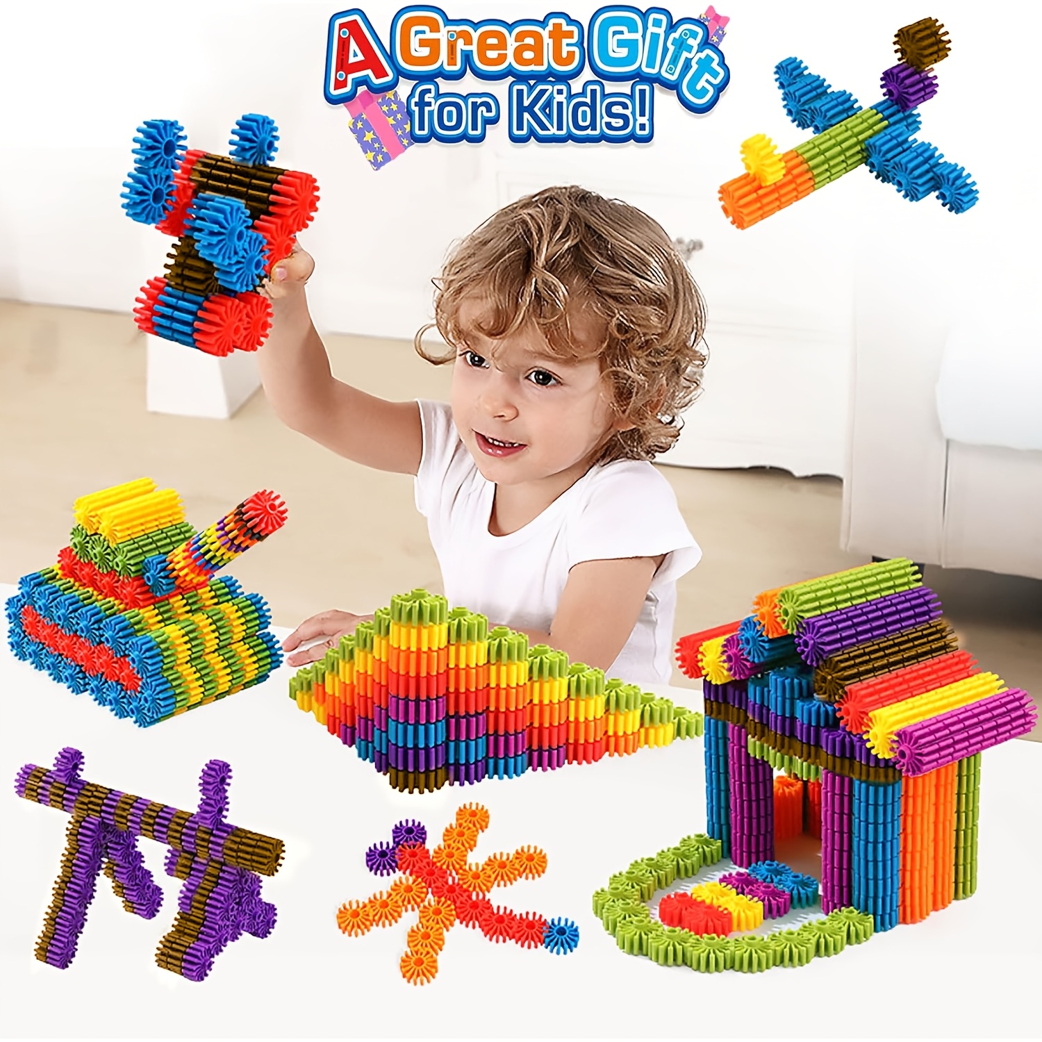 Kids Gear Interlocking Building Blocks, 50/100/130pcs Set