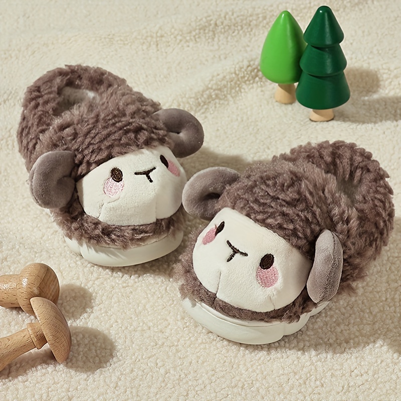 Cartoon Sheep Print Sleep Bottoms Cute Comfy Warm Fuzzy - Temu Canada
