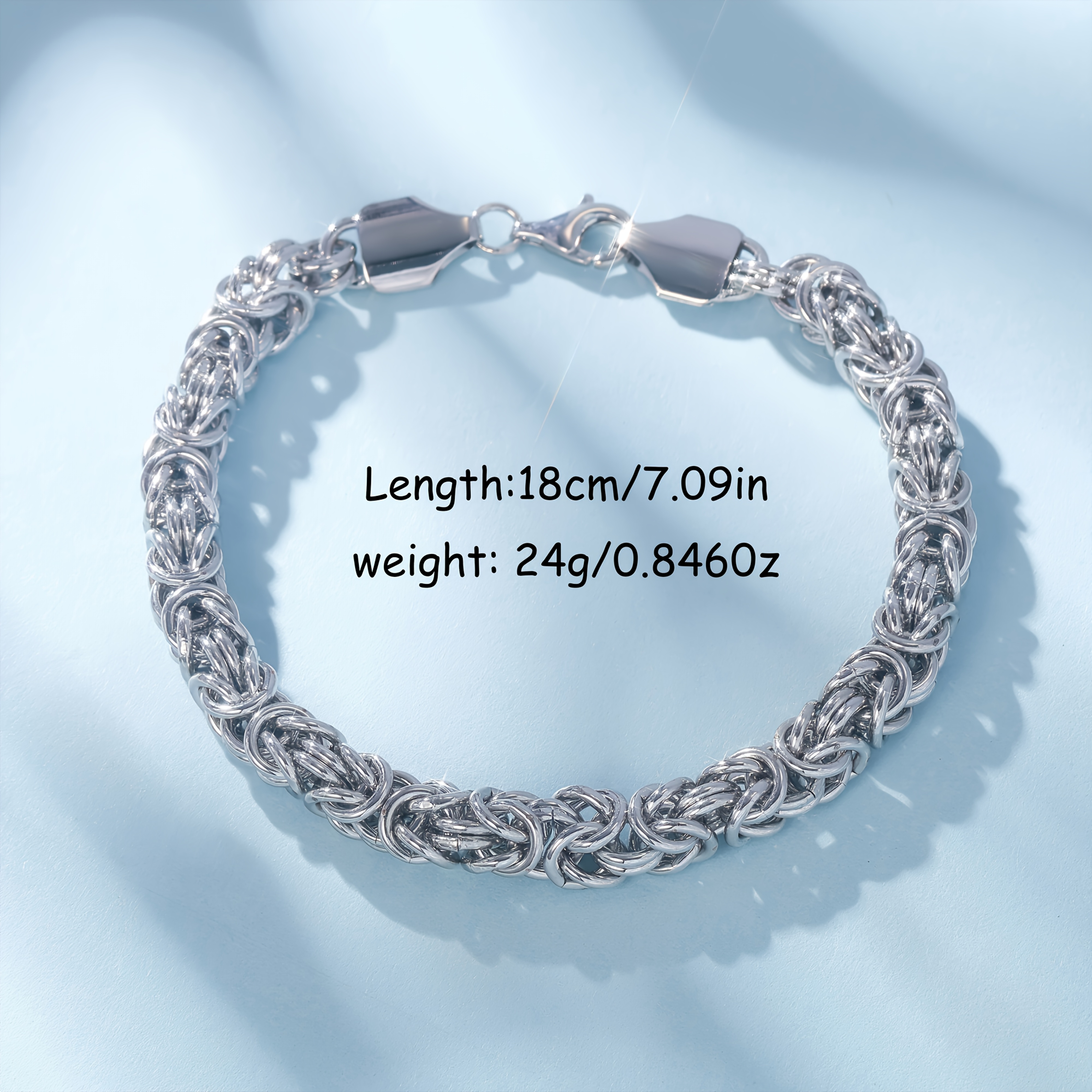 Image of Easy 925 Sterling Silver, Grass Rope Silvery Bracelet, Couple Style, Perfect Gift For Anniversary, Christmas, Valentine's Day, Essential Summer Wear, With A Delicate Gift Box