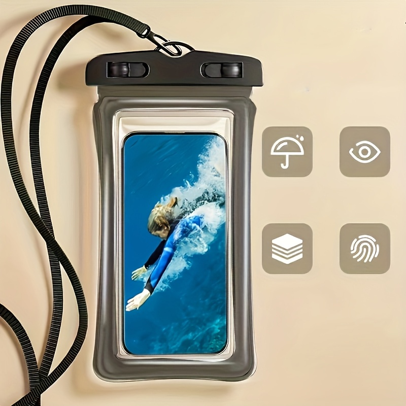 1/2/4pcs IP65 Waterproof Bag Secure-Lock Thick Cushion For 7-inch Phones Swimming Surfing Beach Cruises Skiing Outdoor Sports_voghion.com