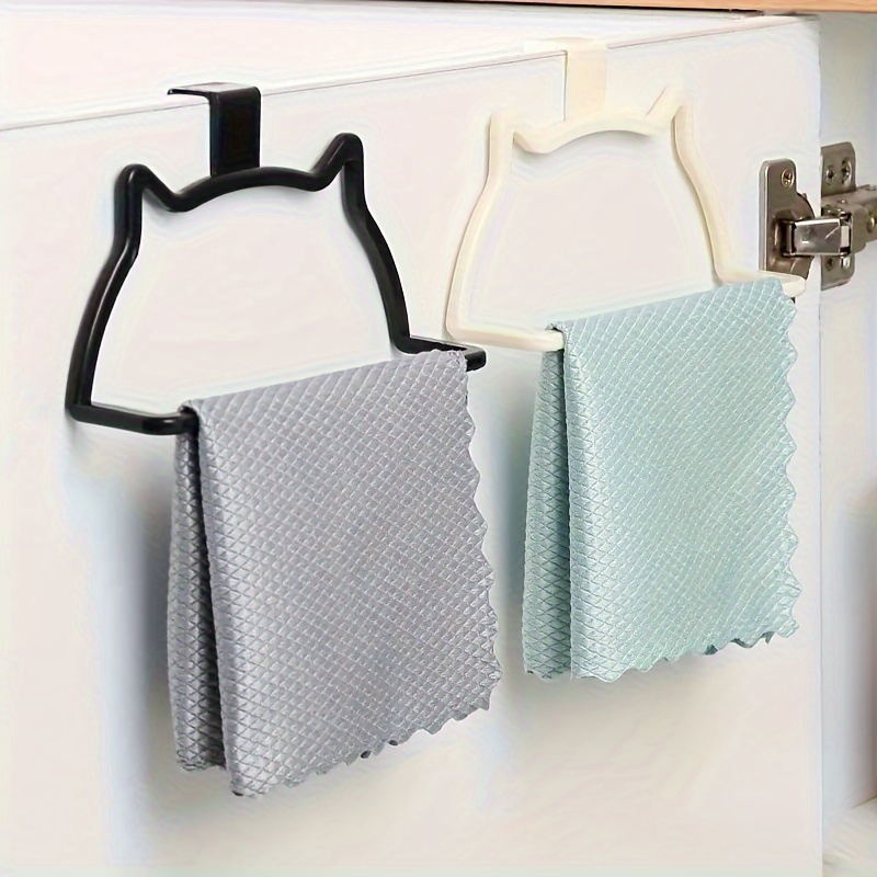 

Cat-shaped Towel Bar - , No-drill Design For - , Rust-resistant Plastic Storage Rack, Towel Holder For Bathroom