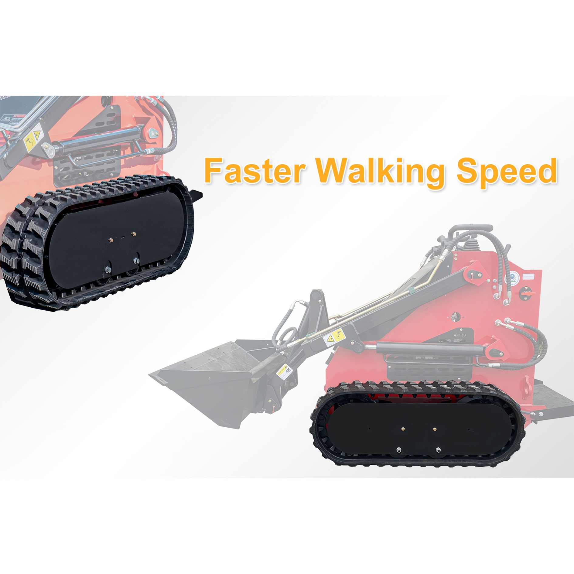 جرافة انزلاقية صغيرة 23 بمحرك بنزين نوع مسار عمودي متوازي متعدد الأغراض وتستخدم للحفر ودفع التربة ومناسبة للحدائق والبناء تفاصيل المنتج 6