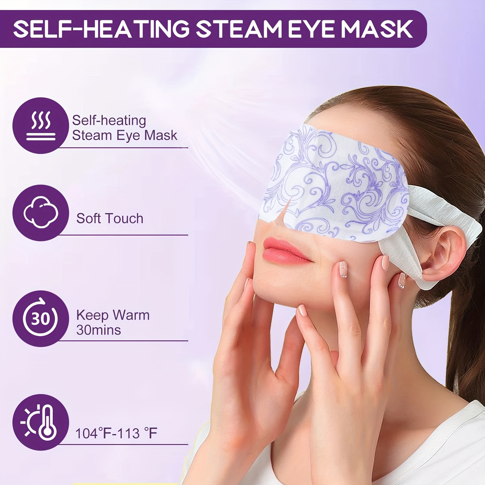 Steam Eye Masks Dry Eyes Spa Warm Sleep Eye Mask Disposable Temu