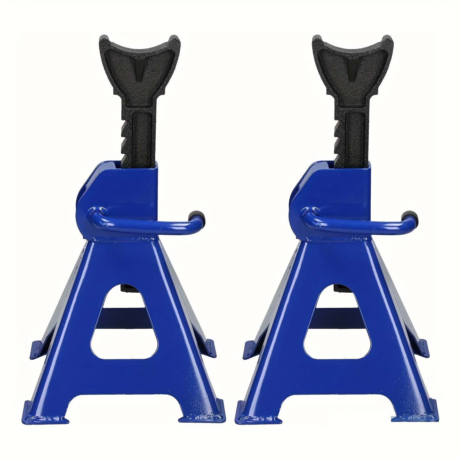 Image of Pack Of 2 Heavy Duty Steel Axle Stands For Car Van, Adjustable Range Of 285-415mm, 3 Ton Capacity Per Pair, Emergency Repair Lifting Tool Jack Stand