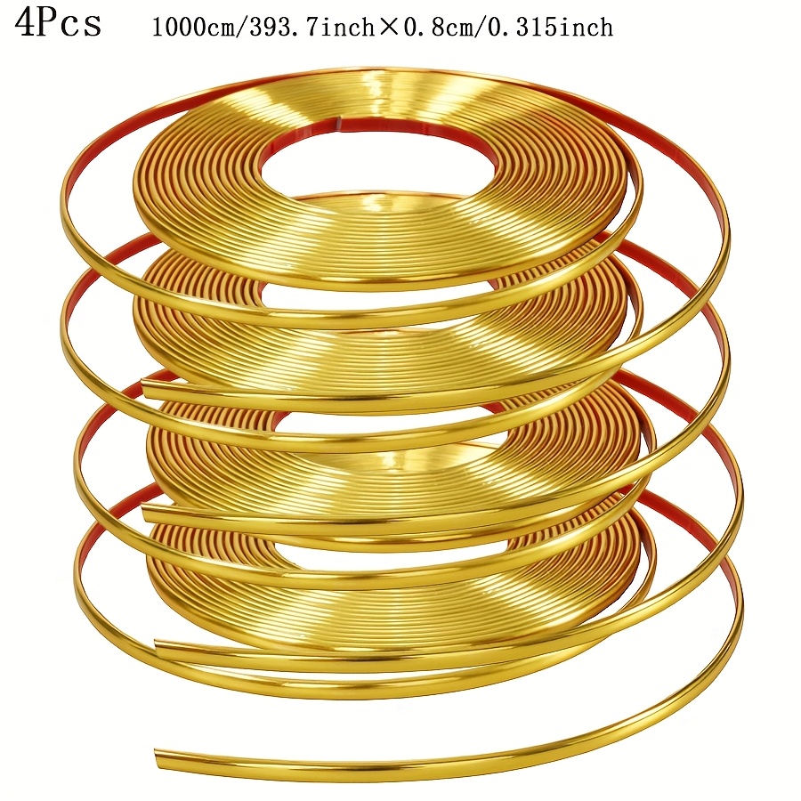 40 Meters Pvc Self-adhesive Wall Decor Strip, Edge Sealing Tape For Walls And Doors, Furniture Seam Covering Trim, Anti-collision Adhesive Wallpaper Border Strip, Picture Frame Edging Strip