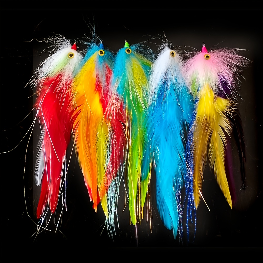 1pc tassel pe fiber fly fishing lure 3d fish eye - Temu
