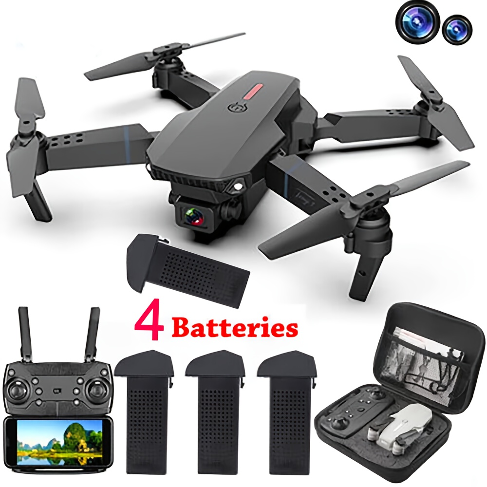 e88   foldable   with obstacle avoidance app control 4k video fpv live feed rc   for adults   ideal for christmas halloween birthday gift   high quality  