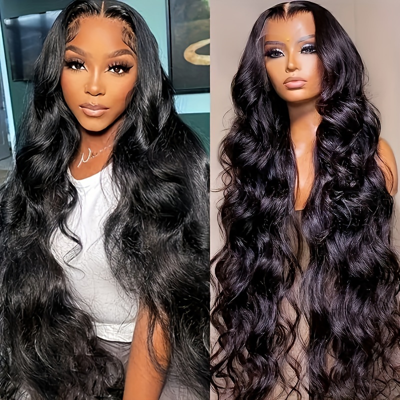 

13x4 Hd Lace Front Wigs Human Hair Pre Plucked With Baby Hair 200 Density Body Wave Lace Frontal Wigs Human Hair Wigs For Women Natural Color