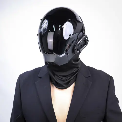 cyber reality handcrafted cyberpunk mask cool mechanical design for halloween parties cosplay pvc material