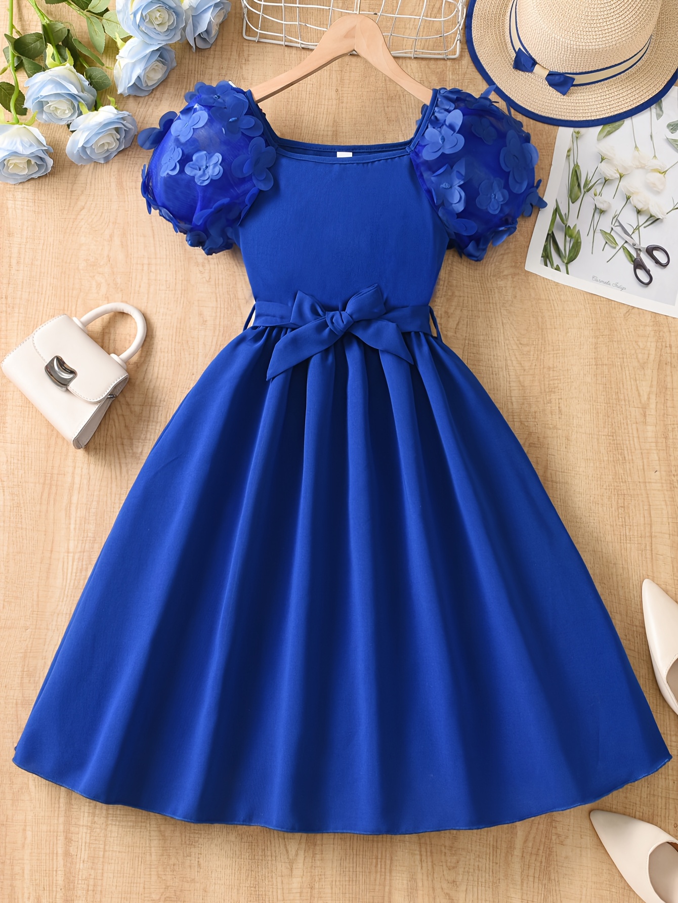 girl blue dress sold on Temu United States, image size:1340x1785