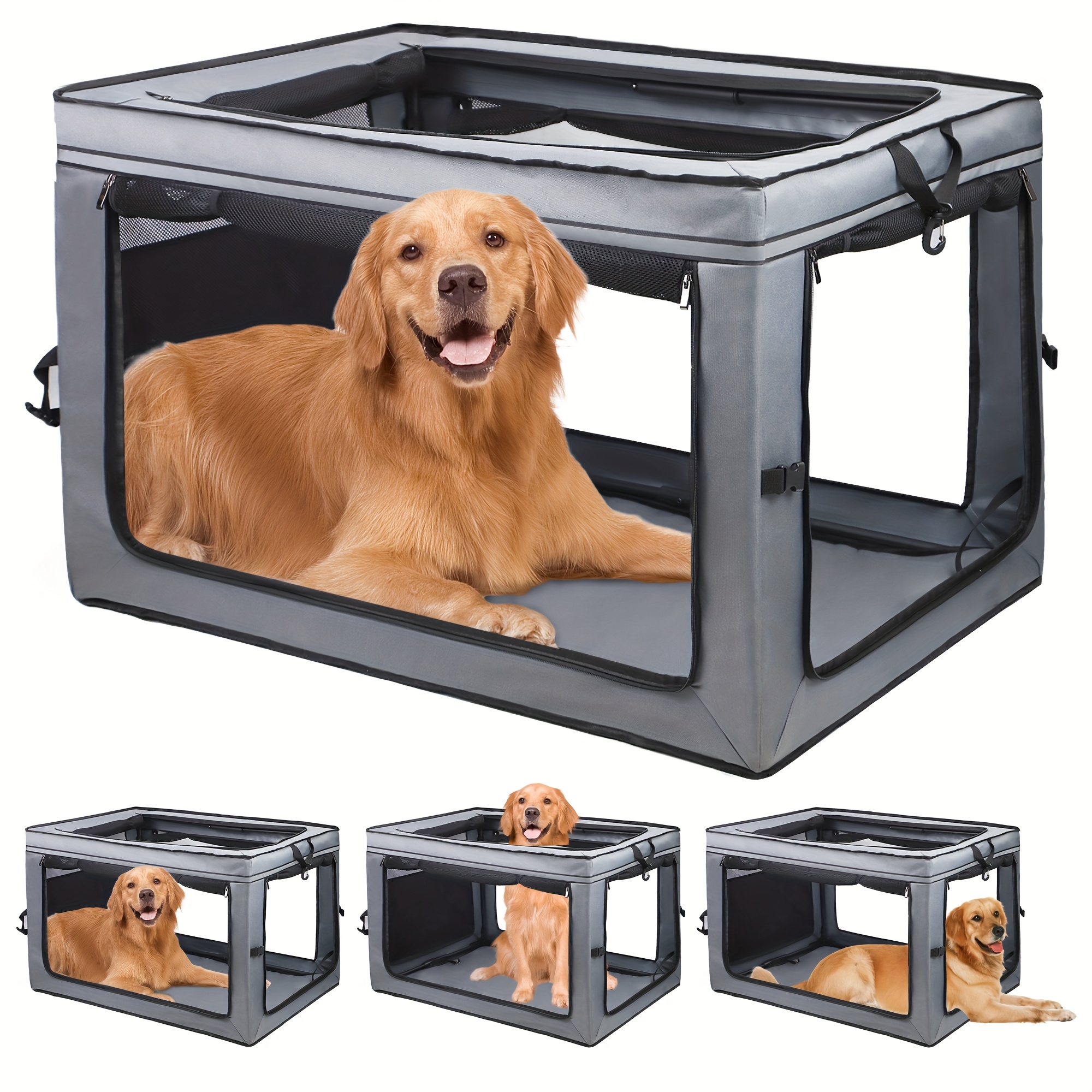 instant setup portable dog crate heavy-duty collapsible kennel