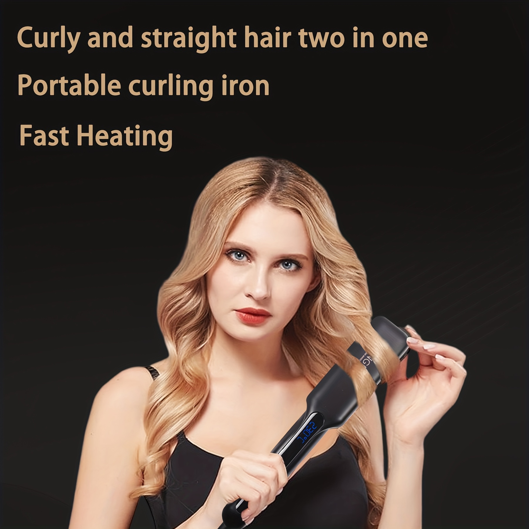 argan oil flat iron curling combination professional Temu