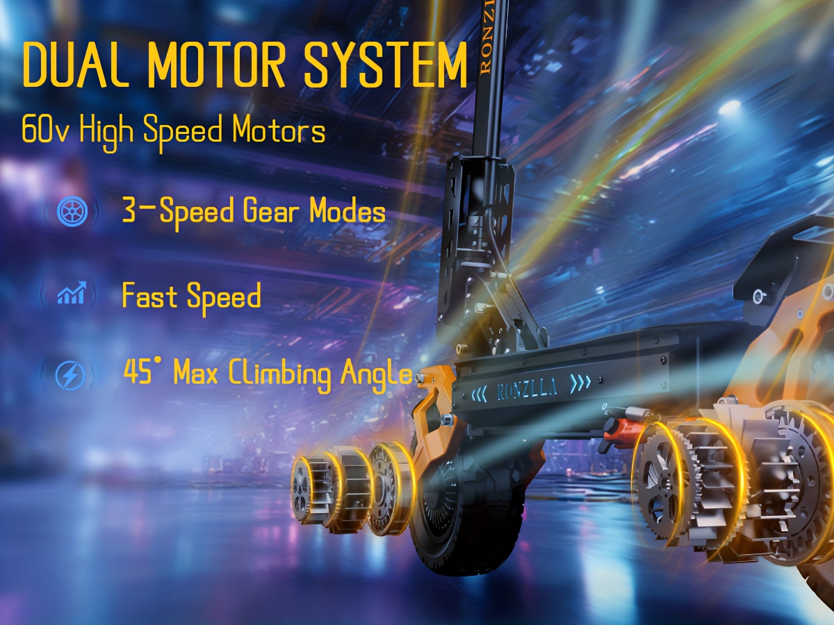 fast electric scooter with 60v 19 11 inch off road all terrain tires high speed powerful dual motor 50 60 miles long range for adults ideal for commuting design for   city adventure riding   solution     Product details 12