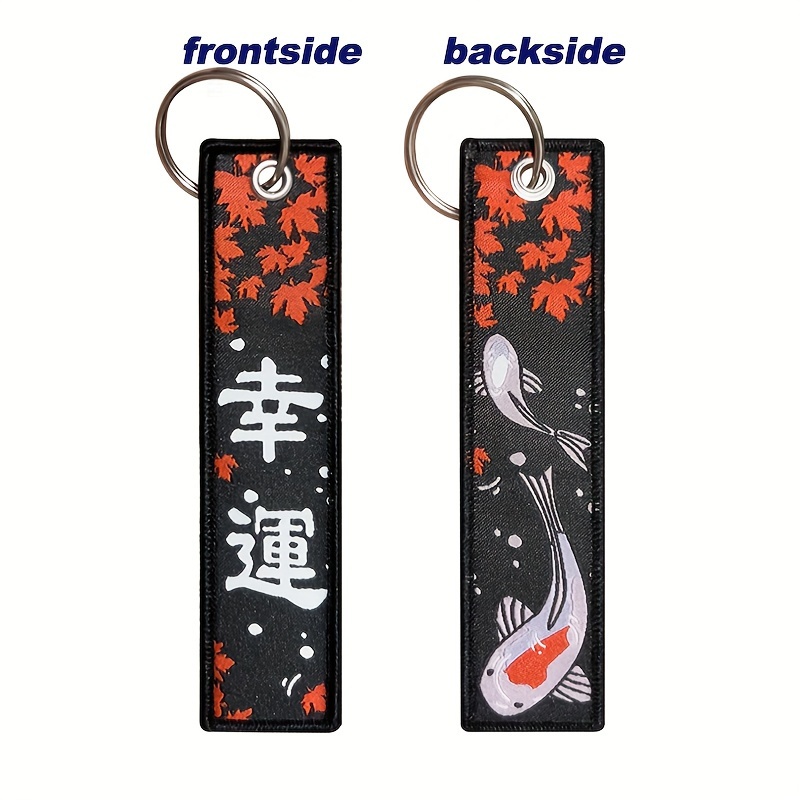 Sides Weave Cute Anime Tag Key Chain Motorcycle Car Backpack Keychain Holiday Gifts