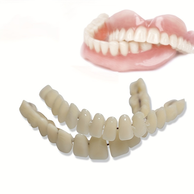 

2pcs Tool Set, Double Row Simulated Dentures, Plastic Upper And Lower Teeth Models, Unscented Dental Study Accessories