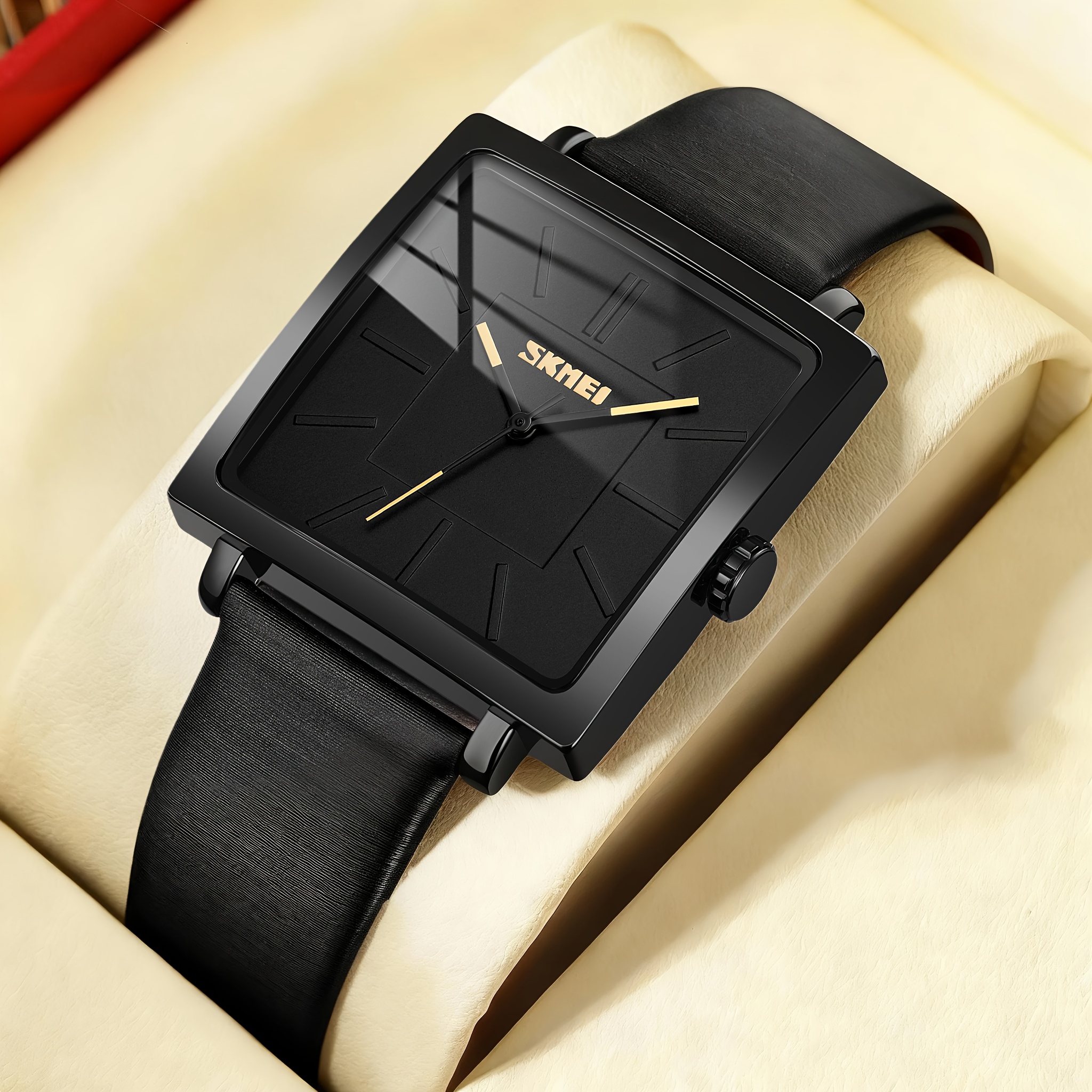 TEMU Women's Elegant Retro With Quartz Movement & Pu Strap - Classic Rectangular Wristwatch Suitable, Gift For Mothers, Weddings,, Birthdays - Accessory