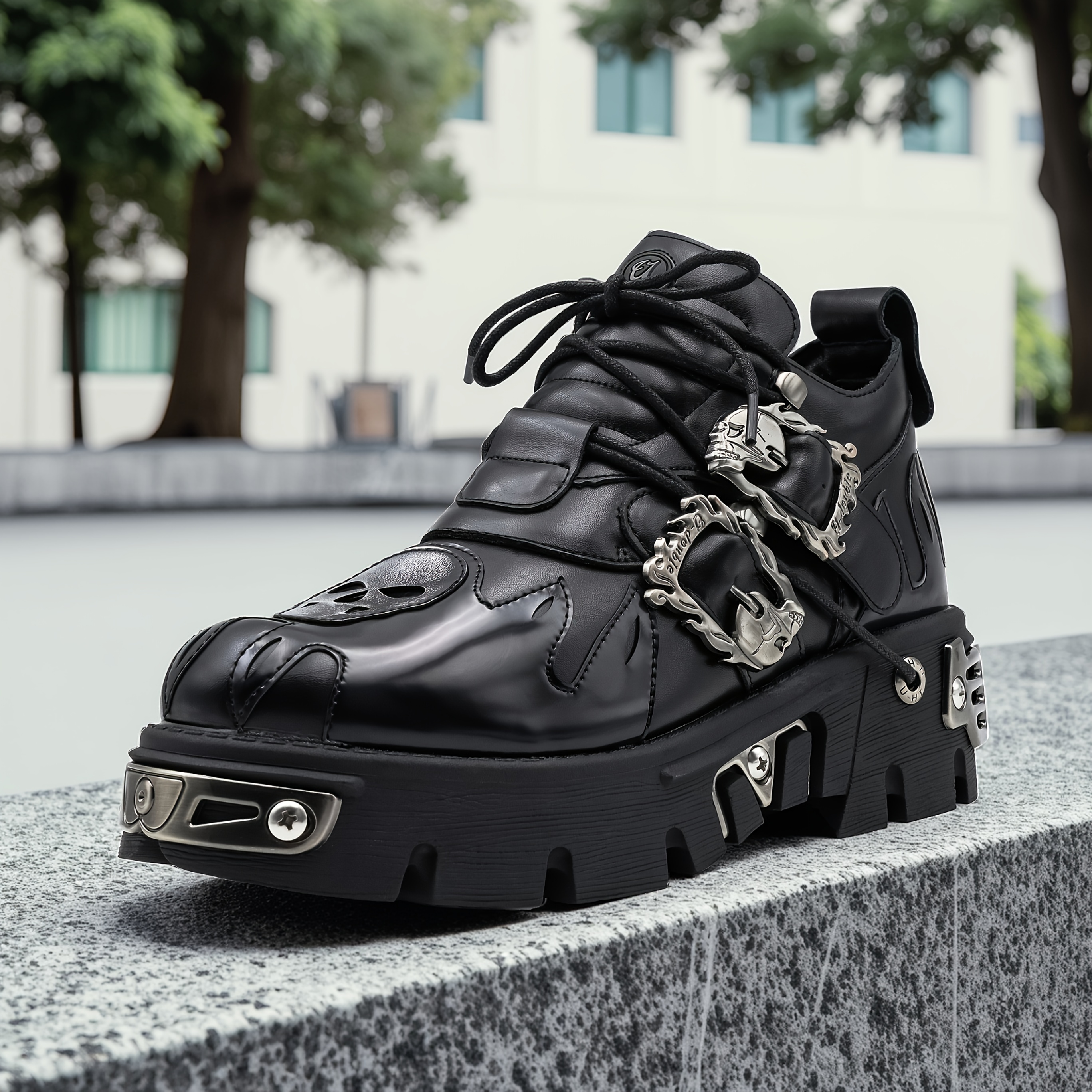 靴 new rock dress shoes punk leather shoes Amazon.com | New Rock 106 S1 Men's Goth Punk Black Metallic