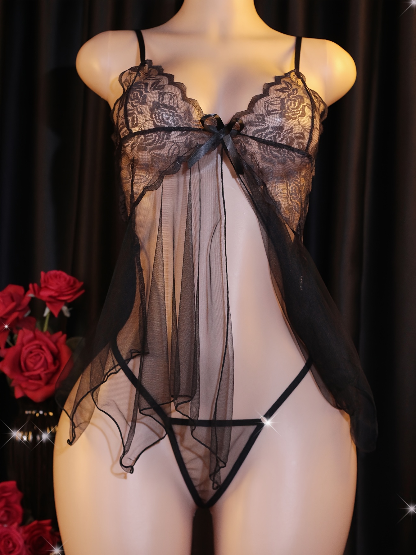 1 set womens sheer tulle dress thong - Temu Mexico