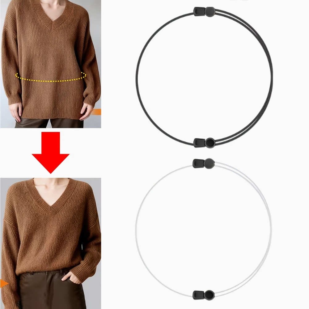 TEMU 服の裾を短くするための調節可能なシームレスウエストバンド