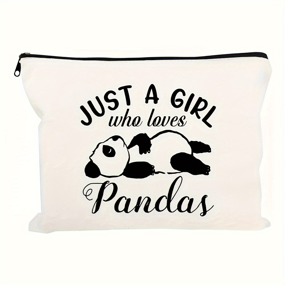 

Panda Gifts For Girls, Giant Panda Gift For Panda Lover, Panda Bear Gifts, Panda Gifts Cosmetic Bag, Panda Makeup Bag, Just A Girl Who Loves Pandas