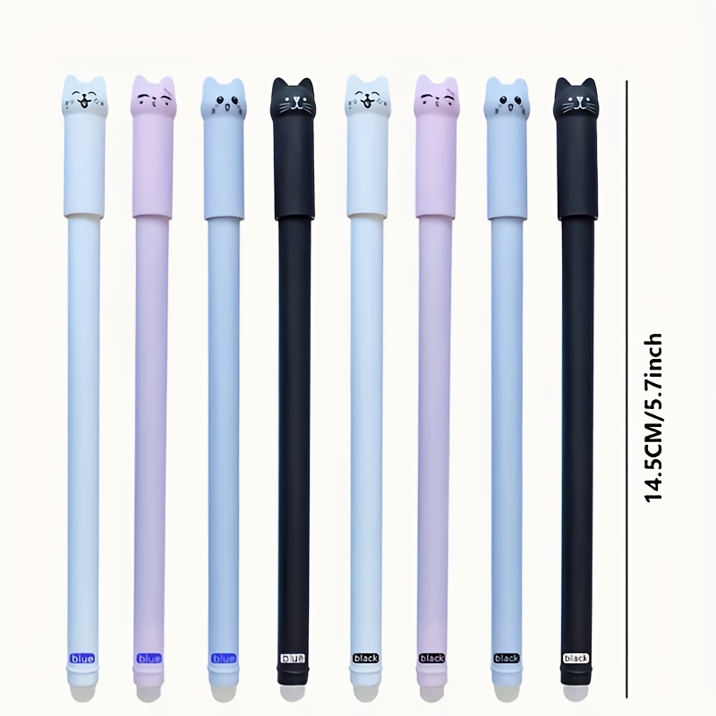 random assorted colors 4pcs 8pcs gel pen animal panda erasable neutral pen erasable pen refills washable handle   supplies stationery