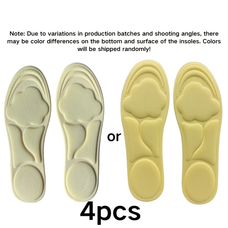 TEMU 4 pz nuvola 6d unisex, design ergonomico traspirante ispessito, tacchi alti, scarpe da ginnastica, scarpe casual, supporto per l'assorbimento