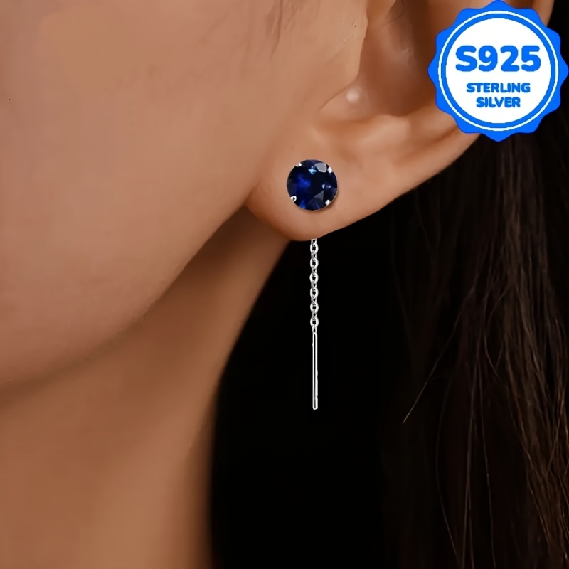 TEMU 1pairs, Women's Fashion Dangle Earrings, Retro Bohemian Style, Hypoallergenic S925 Silver, Round Drop Earrings, Shiny , Gothic , Suitable For