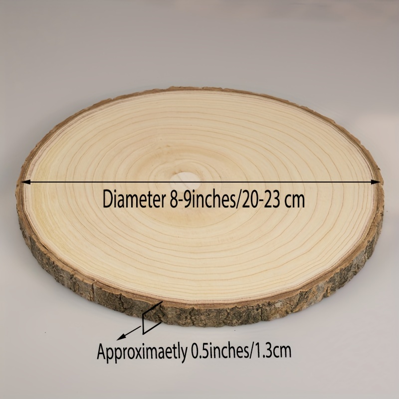 Image of 8-9 Inch Wood Slices, Set Of 2 Large Round Natural Wood Centerpieces, Rustic Wood Discs Suitable For Centerpieces, Weddings, Parties, Diy, Crafts, Wooden Decorations