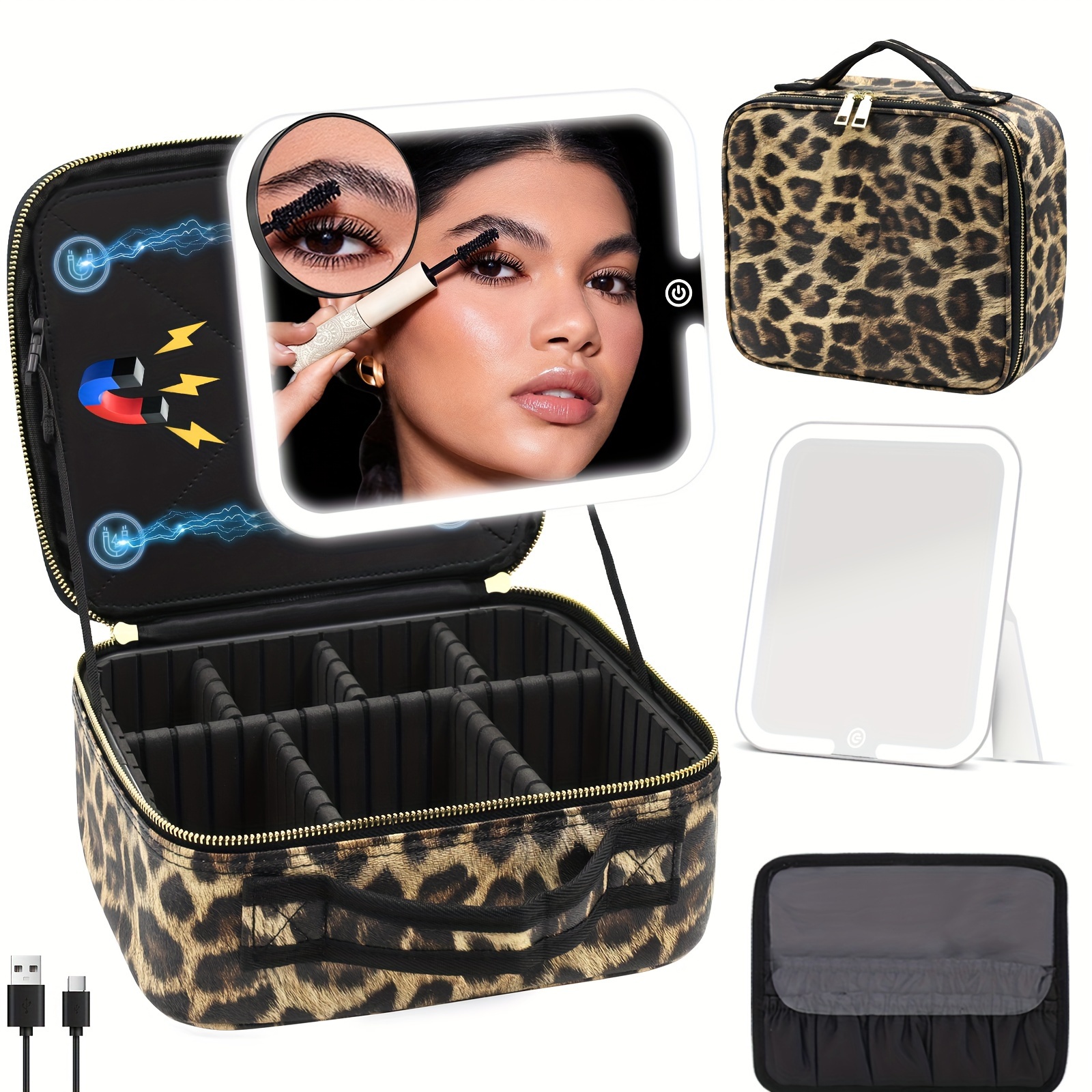 

Makeup Bag Detachable Led , And 360° , Makeup Bag, Portable Makeup Bag; Detachable Makeup And 3.5inch 20x , 3 .