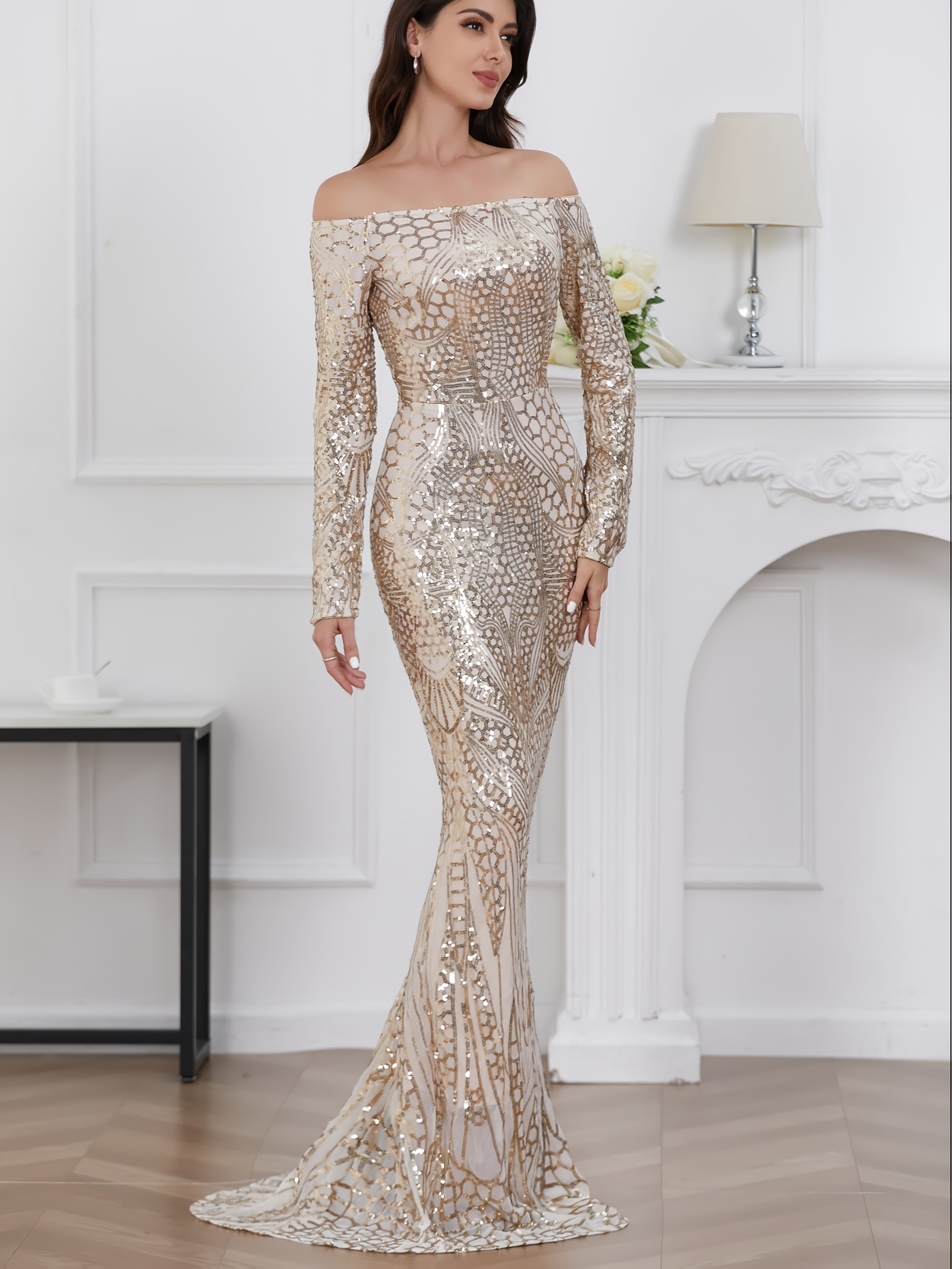 dresses long sleeve dresses Rosalee | Cream Long-Sleeve Cowl-Back Maxi Dress With Bows