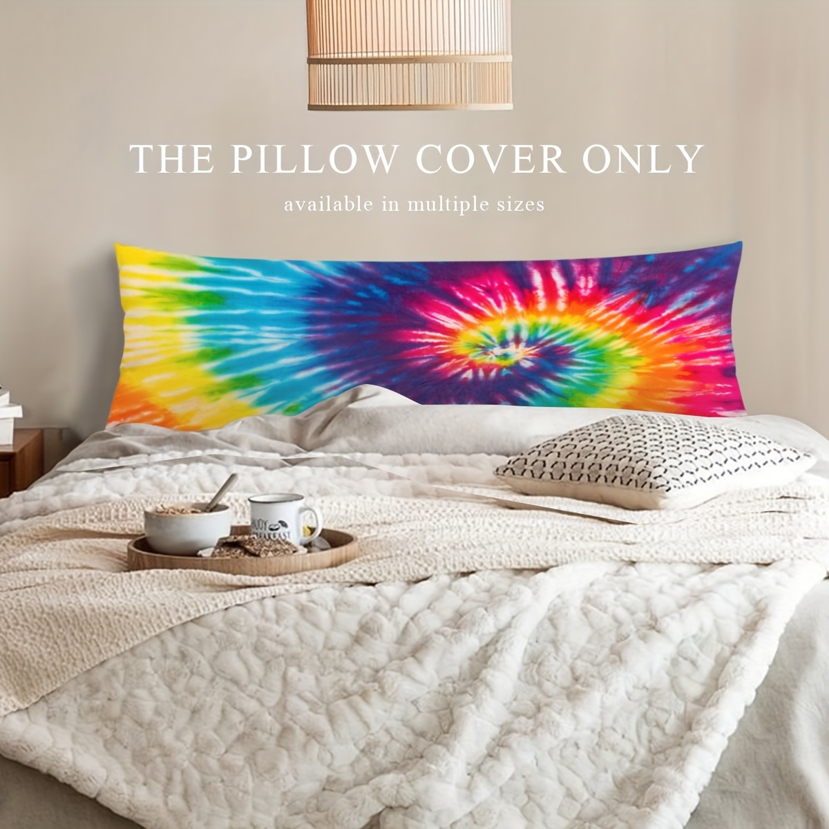 1pc Body Pillow Cover Abstract Swirl Tie Dye Pillow Case Protector With  Zipper Luxury Decorative Soft Large Pillow Case - Main Image