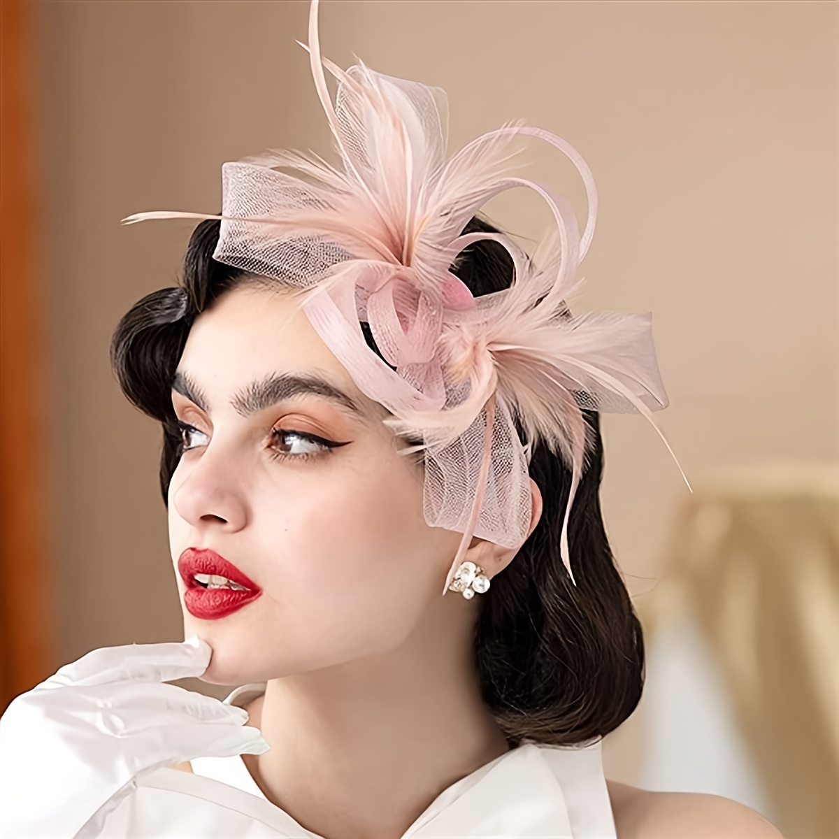 Fascinator Hat Flower Mesh Ribbons Kentucky Derby Hat Temu