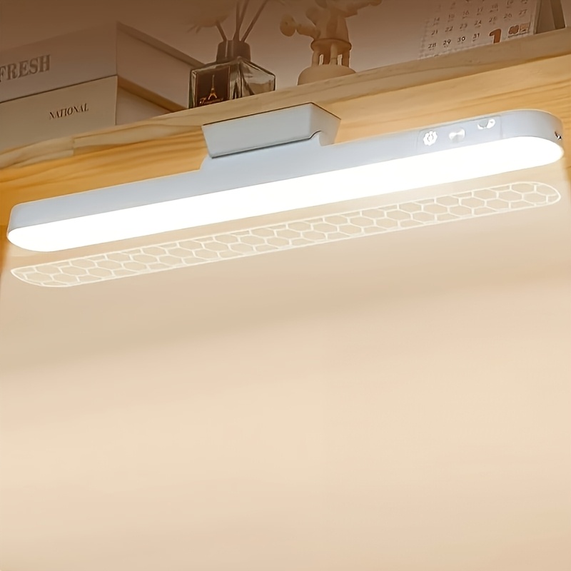 Led Table Lamp Hanging Usb Rechargeable Desk Lamp 3-color Reading Light Dimmable Cabinet Closet Wardrobe Night Light