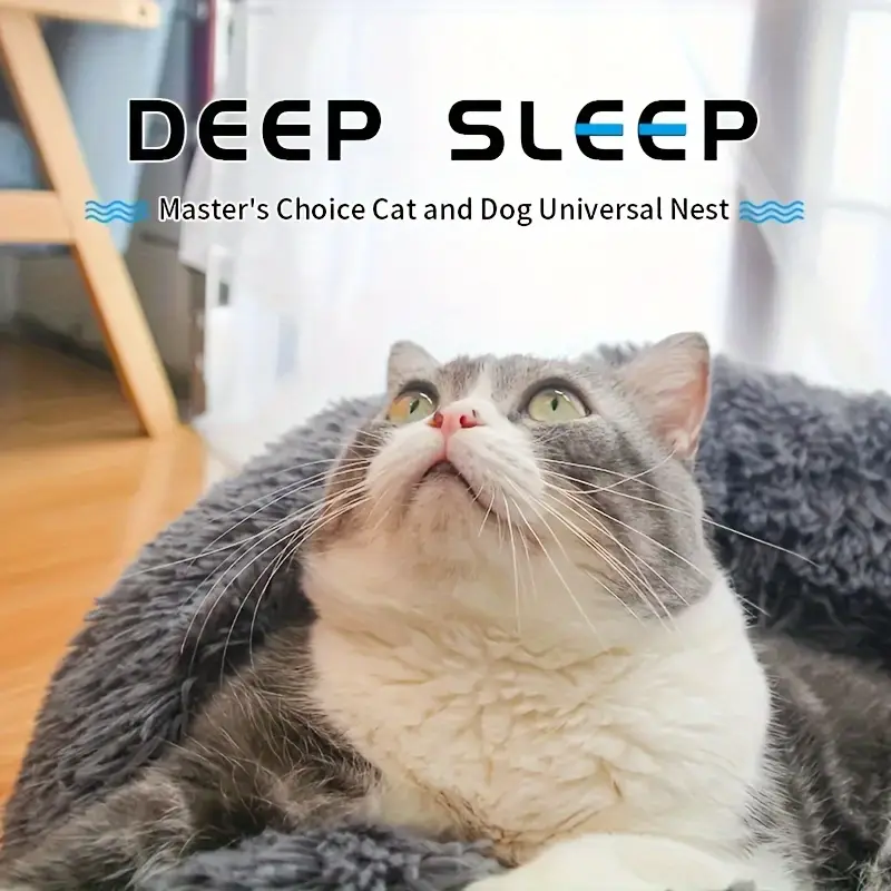 1 soft and comfortable cat bed with unique round design providing a cozy sleeping space for cats and small dogs to sleep pet cushion Product details 5