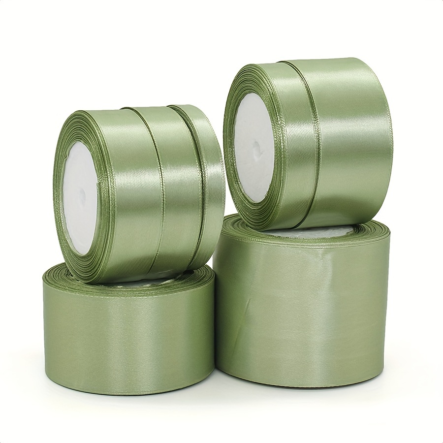 

Sage Green Satin Ribbon - 1 Roll, Assorted Widths (1cm-5cm), 22m Long - Perfect For Diy Bouquets, Gift Wrapping & Hair Accessories